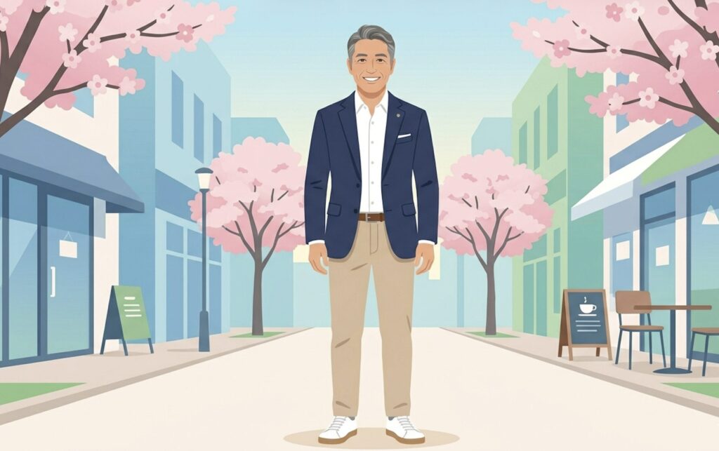 清潔感ある50代・60代男性のおすすめコーディネート完成例