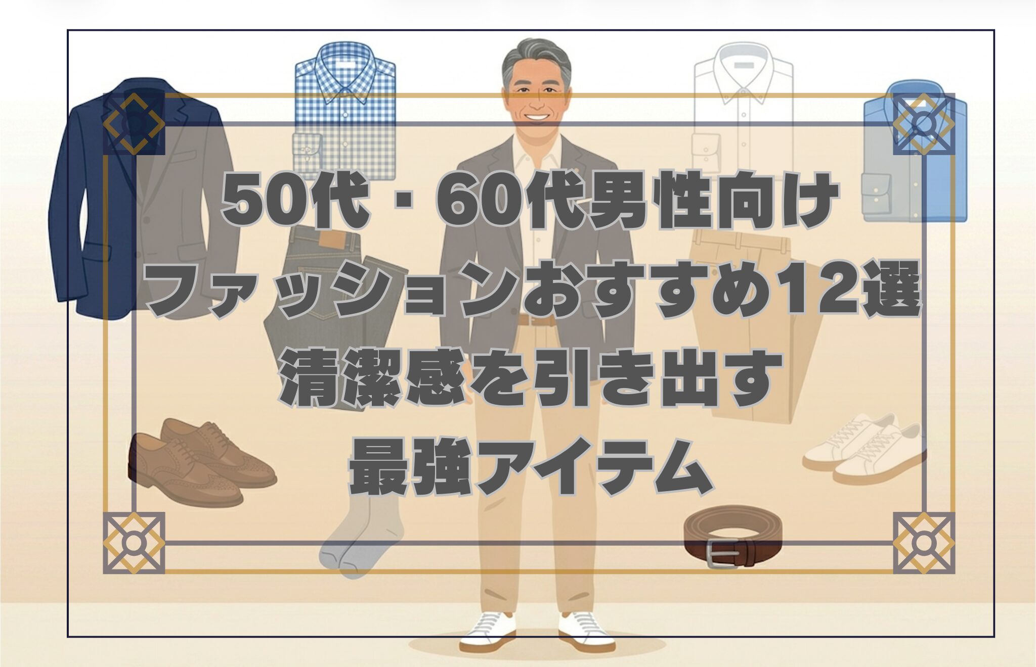 50代・60代男性向けファッションおすすめ12選 清潔感を引き出すシャツ・パンツ・ジャケット・革靴・スニーカーなどのアイテム一覧