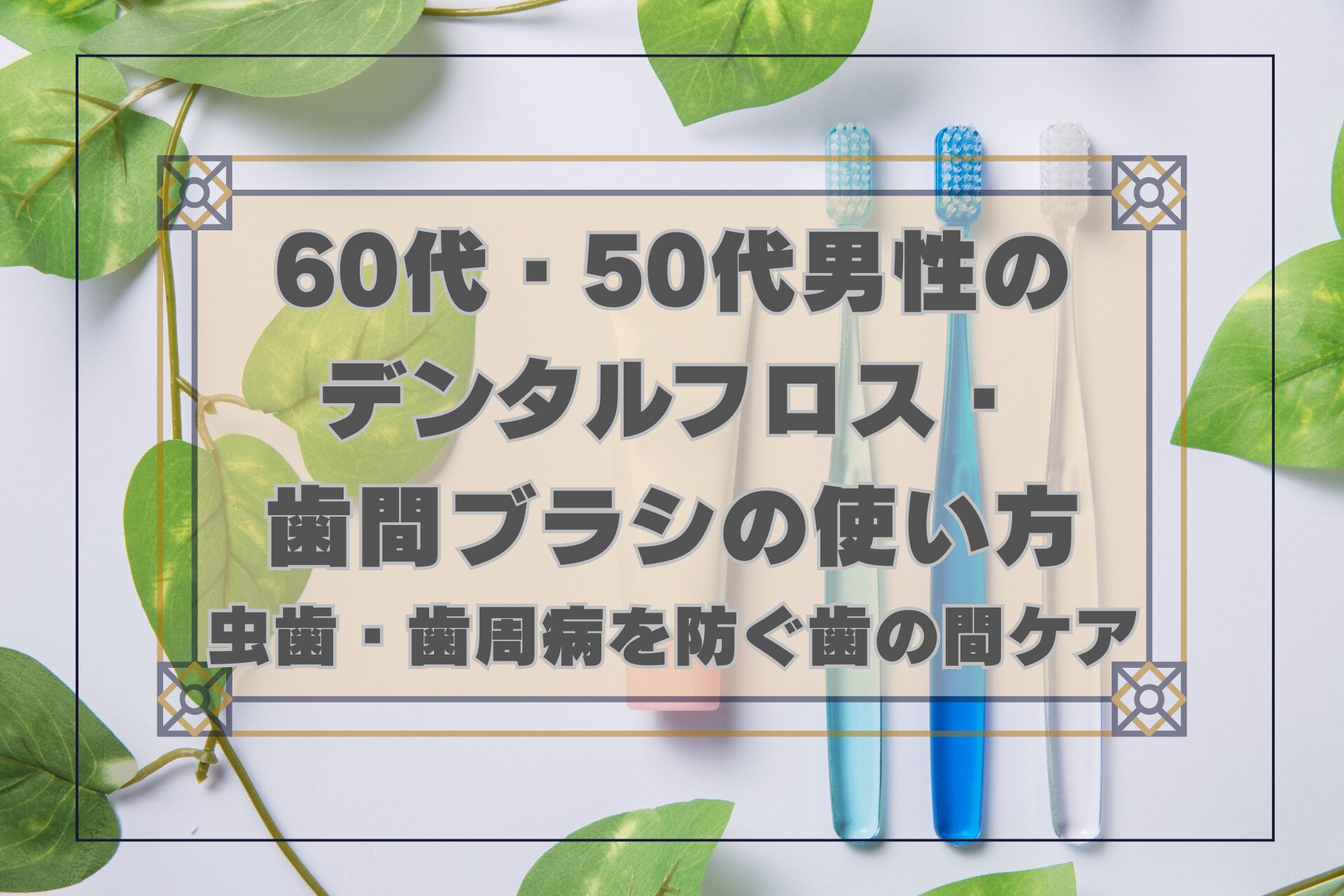 50代60代男性のデンタルフロス・歯間ブラシの使い方 歯の間ケア